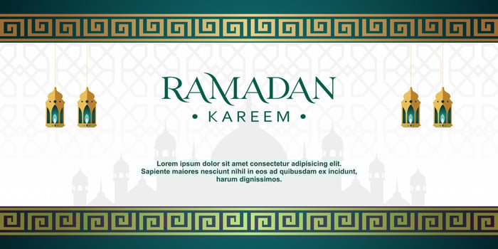 Ramadan Kareem Background Design. Vector illustration for greeting cards, posters and banners