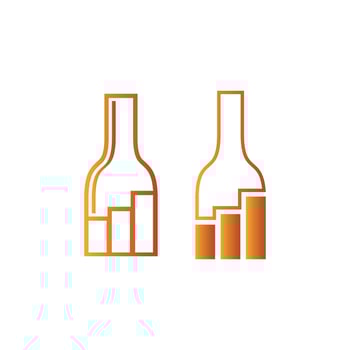 Accounting and financial logo concept bottle vector
