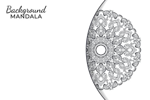 hand drawn indian ornament mandala on background style. vector