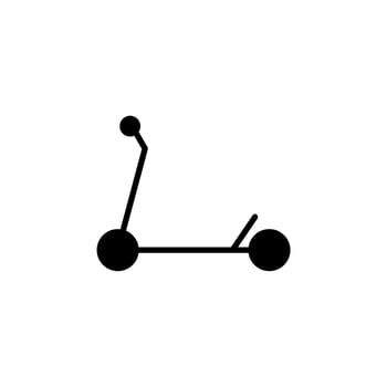 Scooter solid Line Icon Vector Illustration Logo Template. Suitable For Many Purposes.