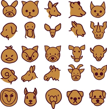 animal icon vektor premium vector
