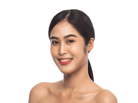 Beautiful Young Asian woman with clean fresh skin. Beauty concept. Png file