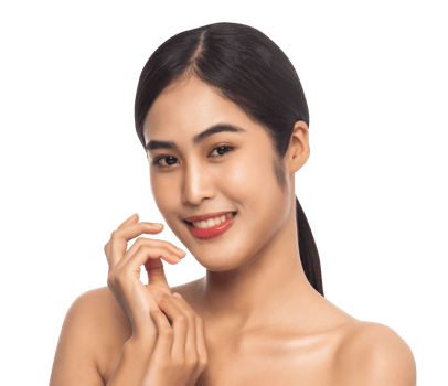 Beautiful Young Asian woman with clean fresh skin. Beauty concept. Png file
