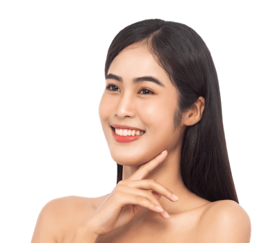 Beautiful Young Asian woman with clean fresh skin. Beauty concept. Png file