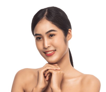 Beautiful Young Asian woman with clean fresh skin. Beauty concept. Png file