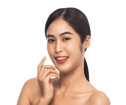 Beautiful Young Asian woman with clean fresh skin. Beauty concept. Png file
