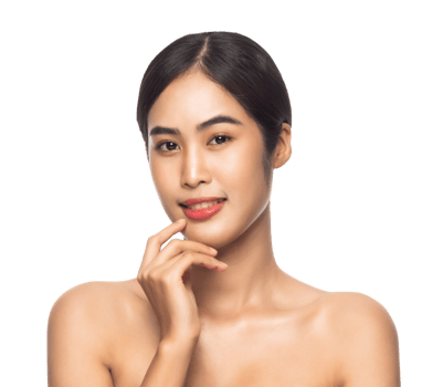 Beautiful Young Asian woman with clean fresh skin. Beauty concept. Png file