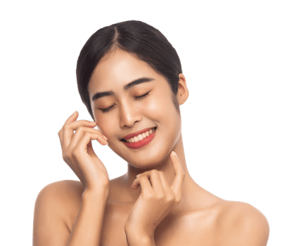 Beautiful Young Asian woman with clean fresh skin. Beauty concept. Png file