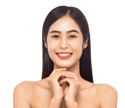 Beautiful Young Asian woman with clean fresh skin. Beauty concept. Png file
