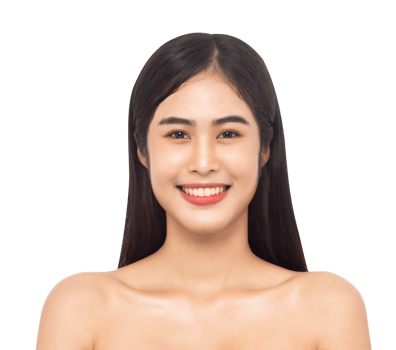 Beautiful Young Asian woman with clean fresh skin. Beauty concept. Png file