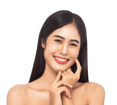 Beautiful Young Asian woman with clean fresh skin. Beauty concept. Png file