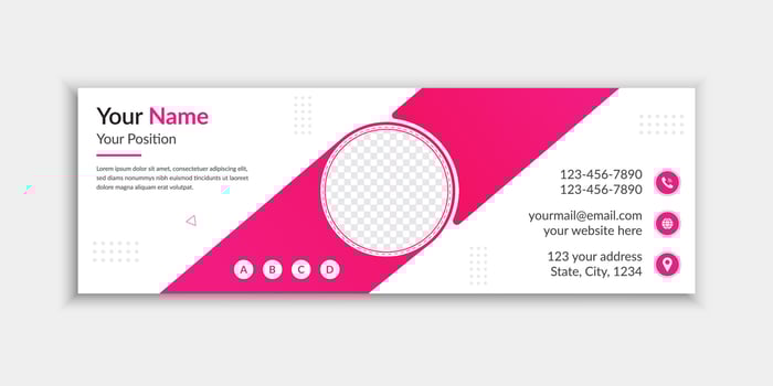 Simple email signature and email footer template vector