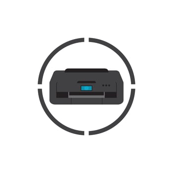 Printer icon vector symbol illustration background
