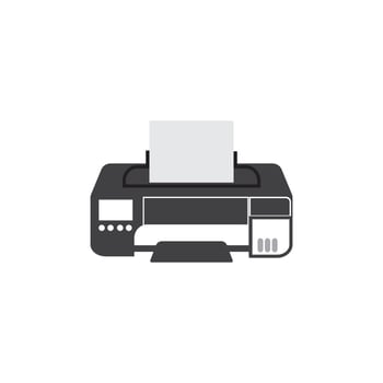 Printer icon vector symbol illustration background