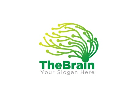 the brain logo designs for therapy and medical service logo vector