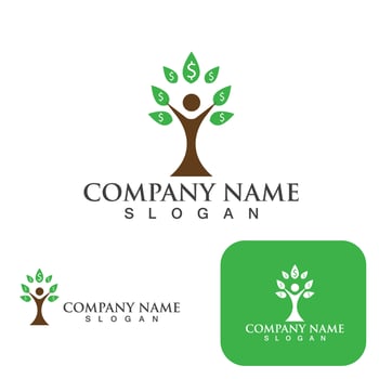 Tree family  leaf ecology Logo nature element vector