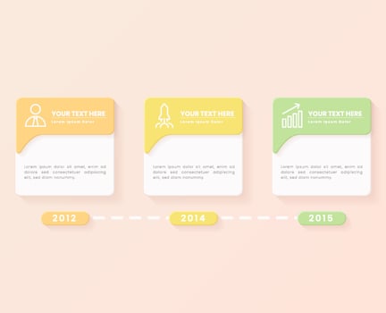 minimalist 3d infographic vector template with a steps for success. Presentation with line elements icons. Business concept design can be used for web, brochure, diagram, chart or banner layout
