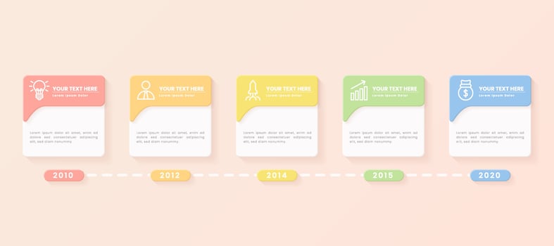 minimalist 3d infographic vector template with a steps for success. Presentation with line elements icons. Business concept design can be used for web, brochure, diagram, chart or banner layout