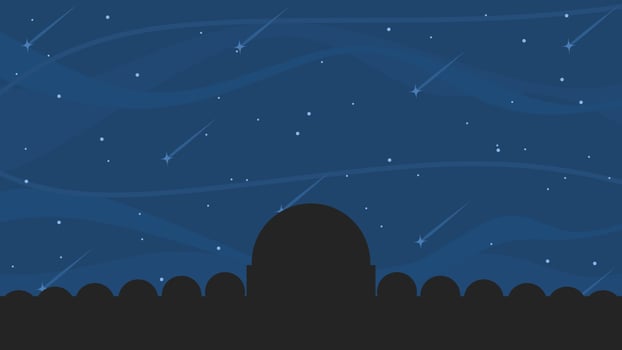 night background with many domes vector