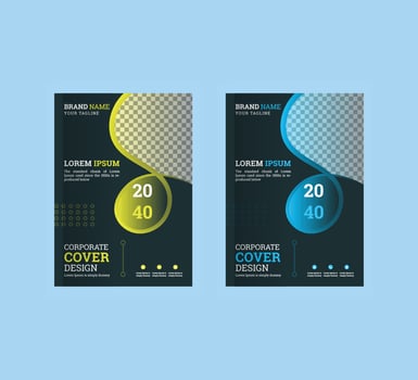 Modern creative corporate book cover design template vector