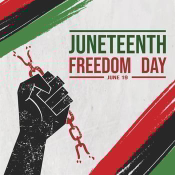 Juneteenth Freedom Day. June 19, 1865. Emancipation Day. Illustration vector graphic.