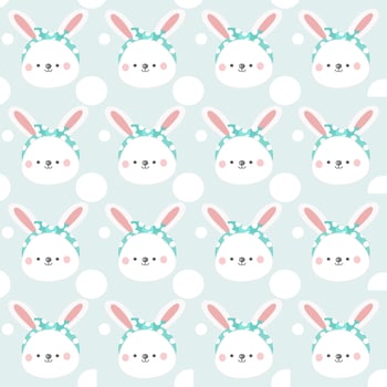 Seamless pattern with rabbit. vector