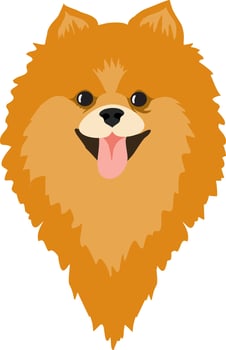 Pomeranian Spitz puppy. Spitz Dog Breed, Illustration vector