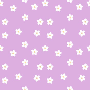 seamless purple cherry blossom pattern background vector