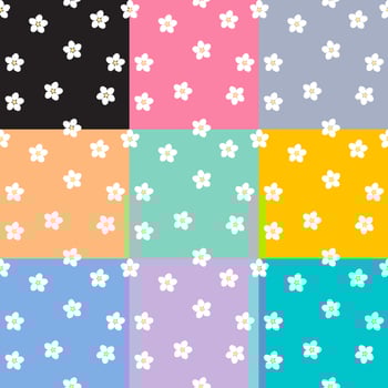Seamless background with cherry blossom pattern, multi-colored vector