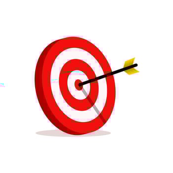 abstract target vector illustrations. the target for archery sports or business marketing goal. target focus symbol sign