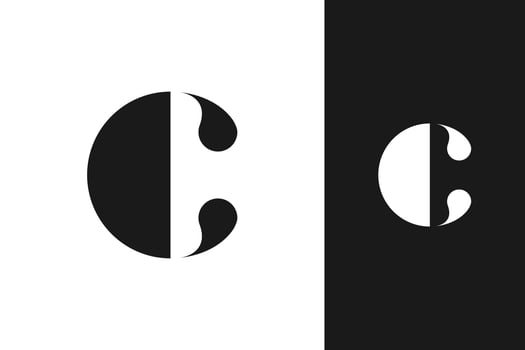 simple minimal modern initial c monogram logo design vector