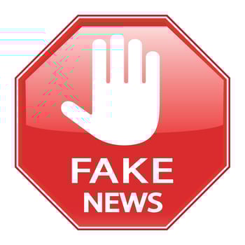 Stop Fake News and disinformation in the media sign vector
