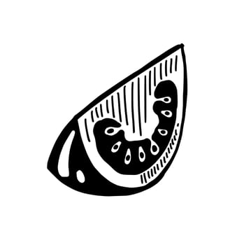 A hand-drawn tomato. Doodles vector