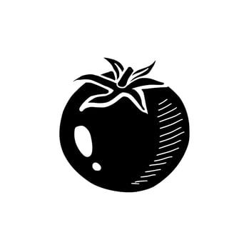 A hand-drawn tomato. Doodles vector