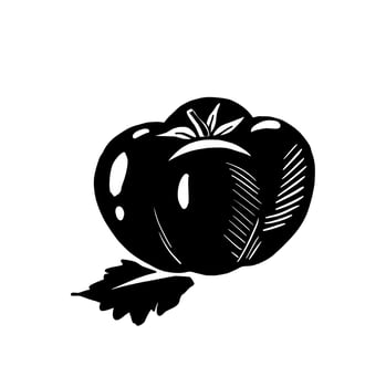 A hand-drawn tomato. Doodles vector