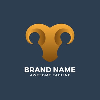 Goat head logo. Goat icon. Goat illustration vector