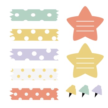 Sticky tape for notes. vector