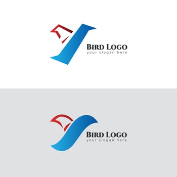 Y Letter Flying Bird Abstract Logo vector
