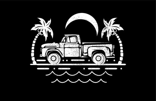 Vintage Pickup Truck Outdoor ... vector