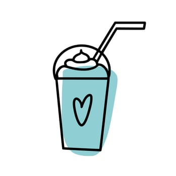 Coffee doodles by hand vector