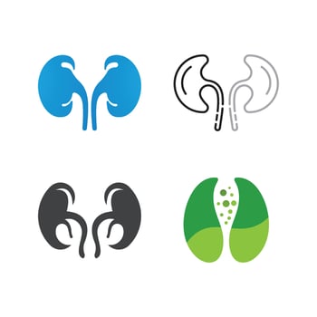 Kidney healthy logo vector
