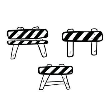 roadblock doodle art vector