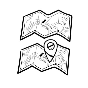 map doodle art vector