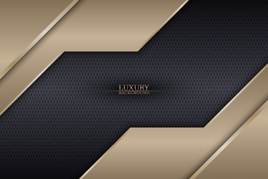 Abstract luxury stripes overlapping on dark metallic circle texture background. Vector. vector