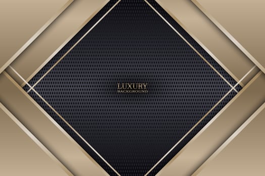 Abstract luxury triangles overlapping on dark metallic circle texture background. Vector. vector