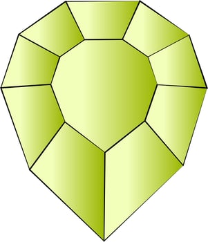 Single element Diamond. Draw illustration in color vector