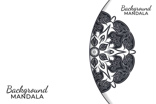 hand drawn indian ornament mandala on background style. vector