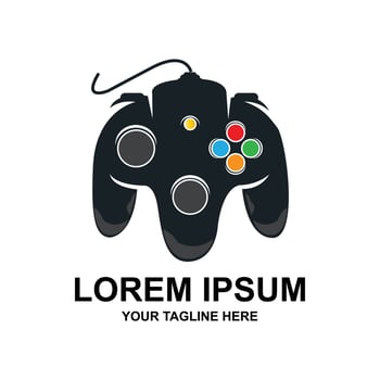 simple and cool free game stick icon vector logo