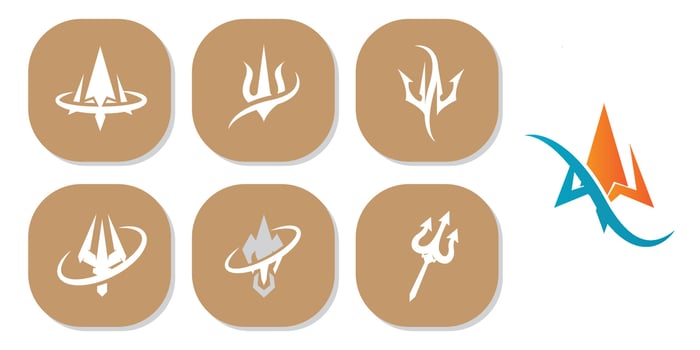 Trident Logo Template vector icon