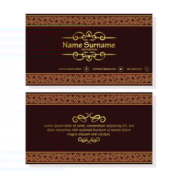 luxury classic business card border ornament pattern vector